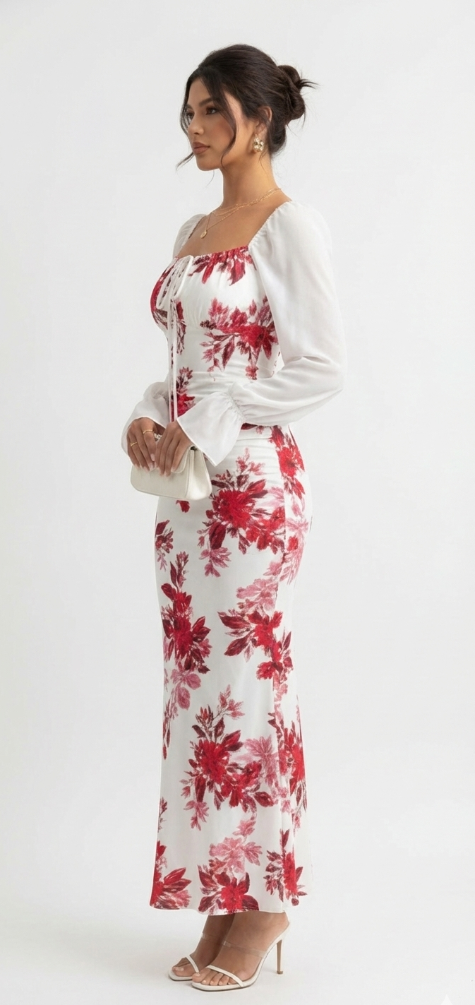 Rosie Ruched Maxi Dress