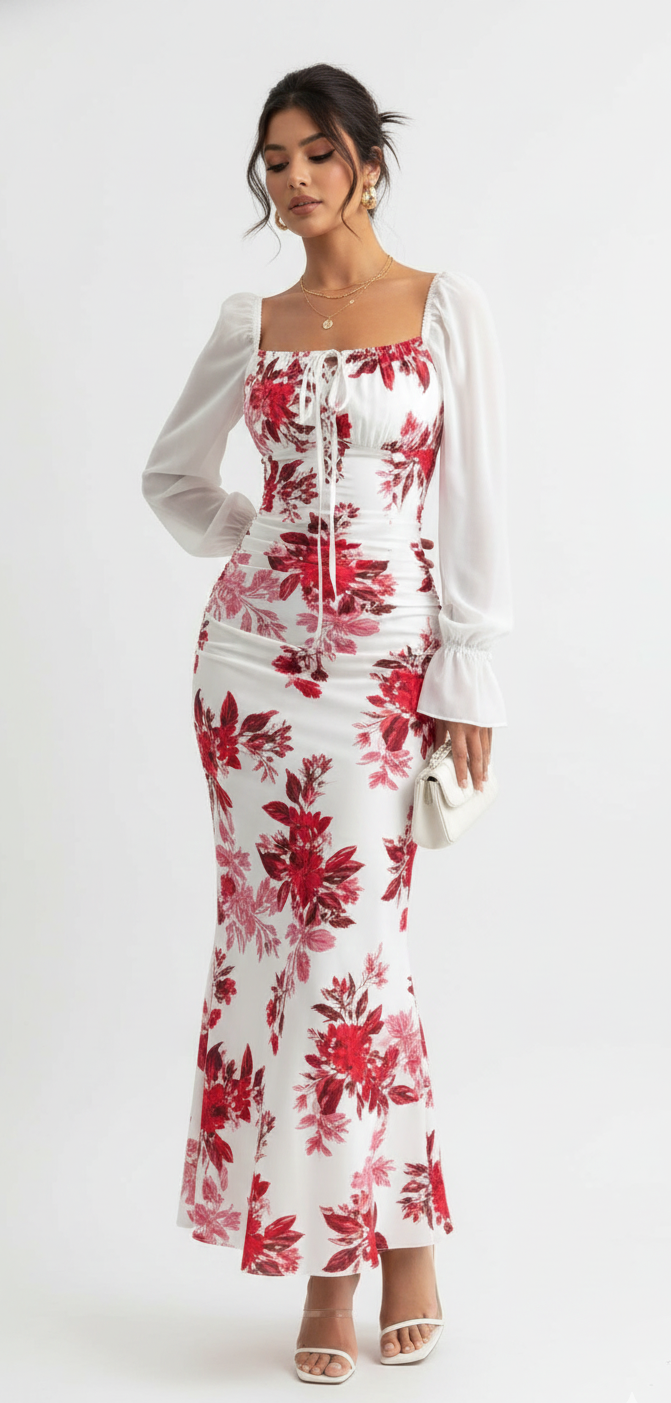 Rosie Ruched Maxi Dress