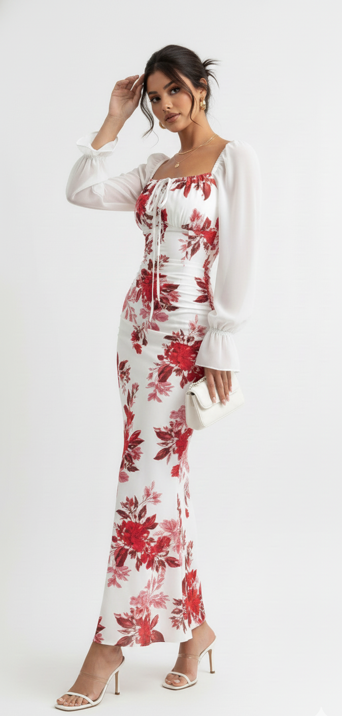 Rosie Ruched Maxi Dress