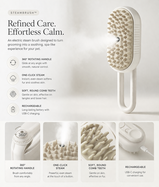 SteamBrush™ — Intelligent Pet Grooming System