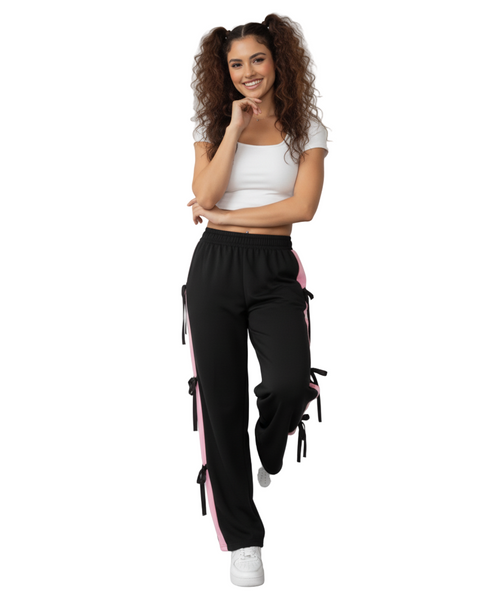Black and Pink Ribbon pants