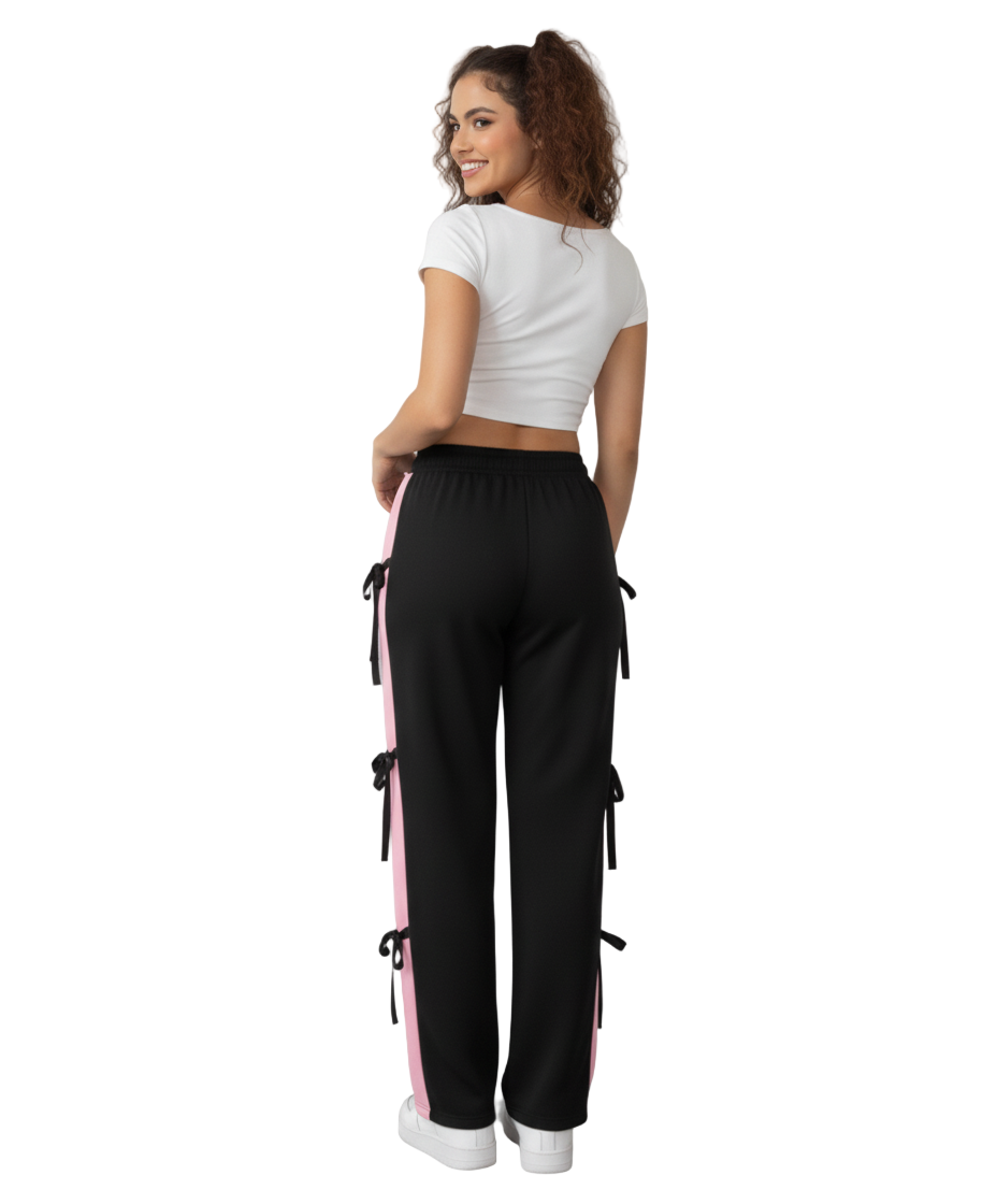 Black and Pink Ribbon pants