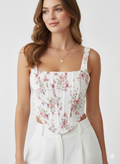 Rosé Gardenia Corset Top